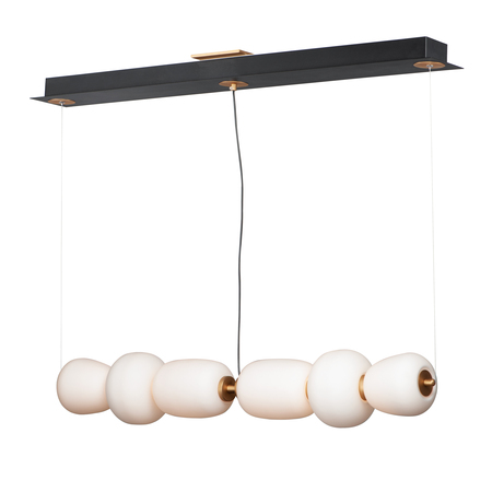 Soji 2-Light 6 Wide Black / Gold Linear Pendant